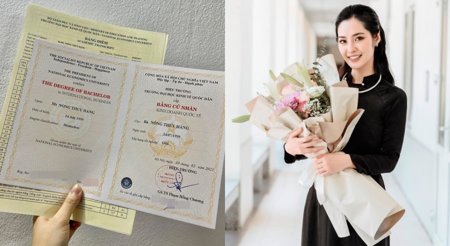  Hoa hậu Nông Thúy Hằng tung bằng tốt nghiệp đập tan tin đồn học kém, xây dựng hình ảnh hoa hậu trí thức